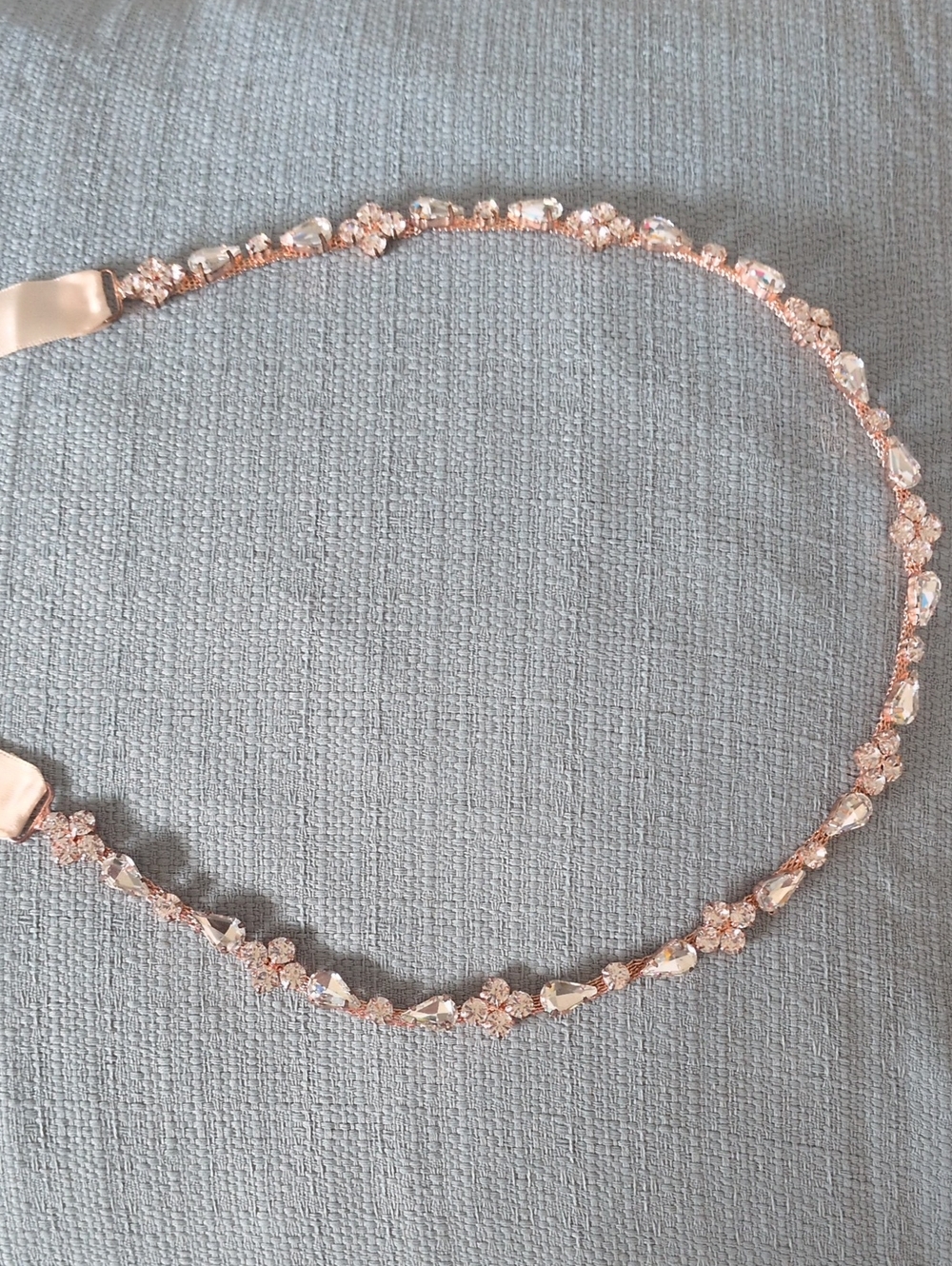 Rose Gold Crystal Beaded Belt